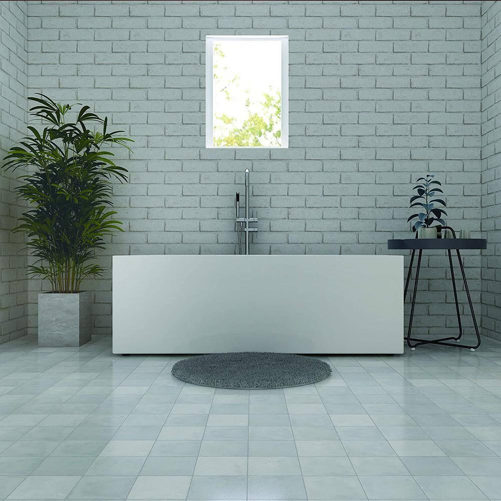 Vanity Art 67" Acrylic Freestanding Soaking Bathtub with Overflow and Pop-up Drain