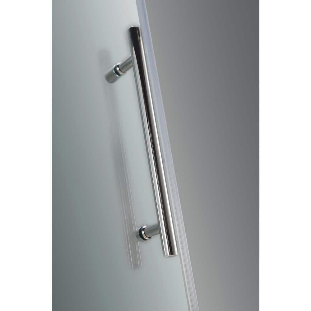 Langham 75" H Hinged Frameless Shower Door