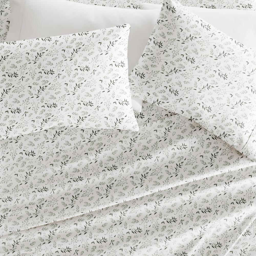 IEnjoy Home 4 Piece Sheet Set Patterned Microfiber Ultra Soft Bedding in Floral Dream