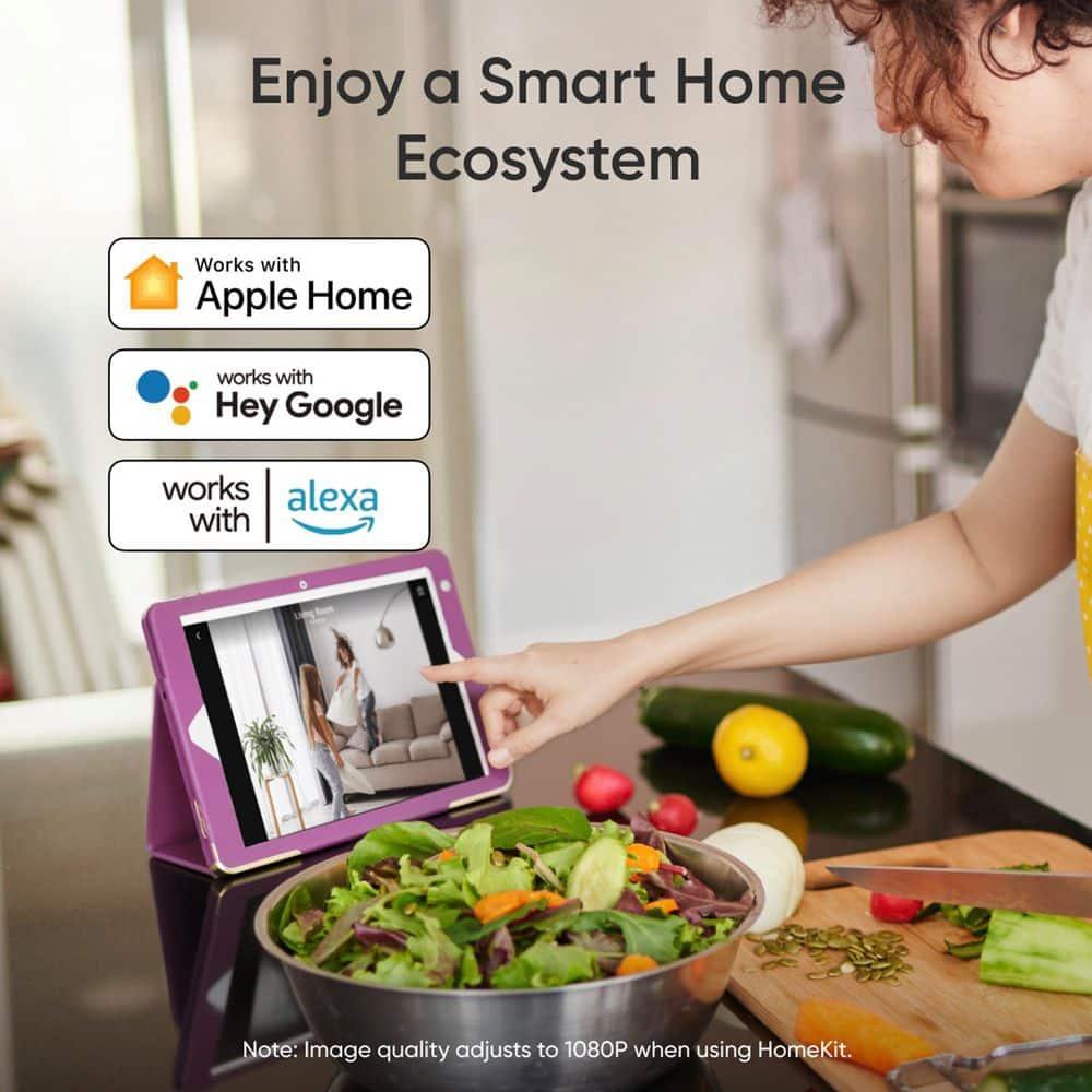 Eufy White 4K UHD Indoor Pan-Tilt Security Camera with Night Vision