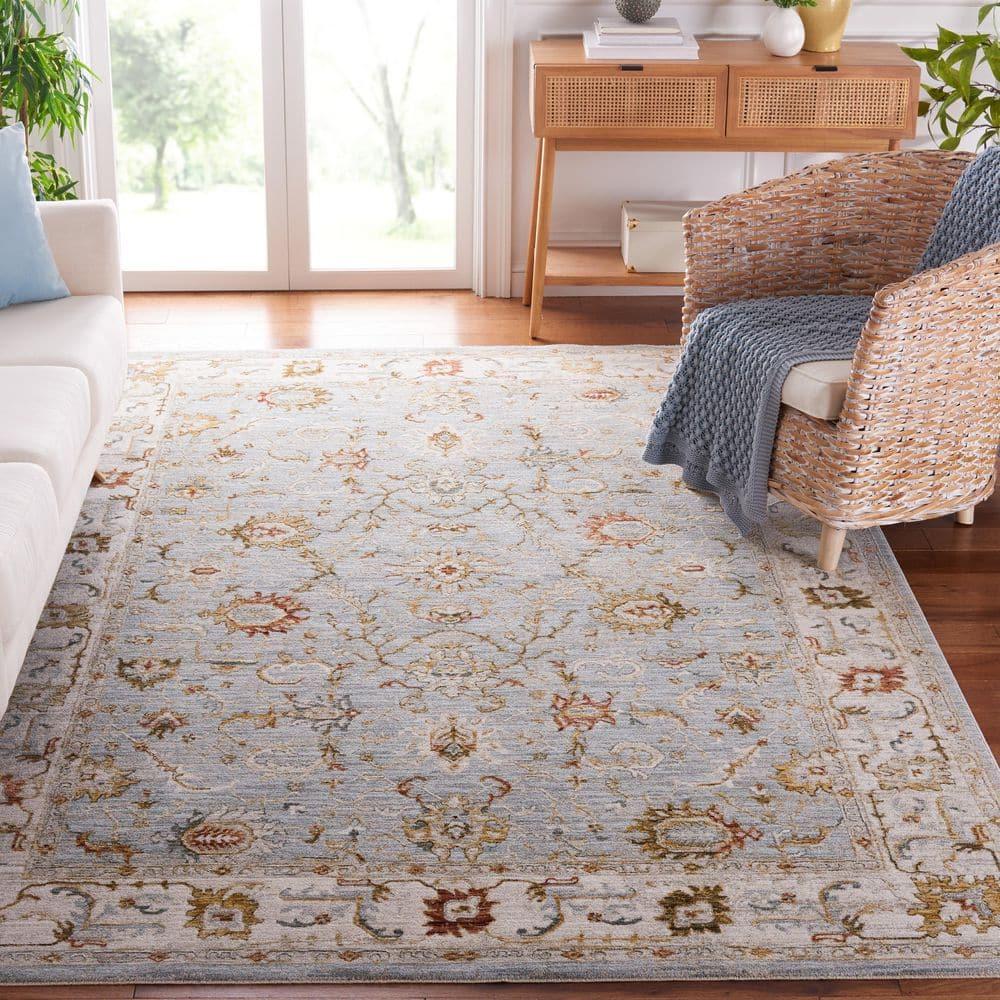 Hamilton HLT102 Power Loomed Area Rug - Blue/Gold - 4'x6' - Safavieh.