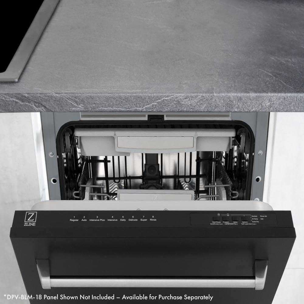 ZLINE DWV-18 ZLINE 18 in. Tallac Series Dishwasher in Custom Panel Ready W/ Stainless Steel Tub, 51dBa