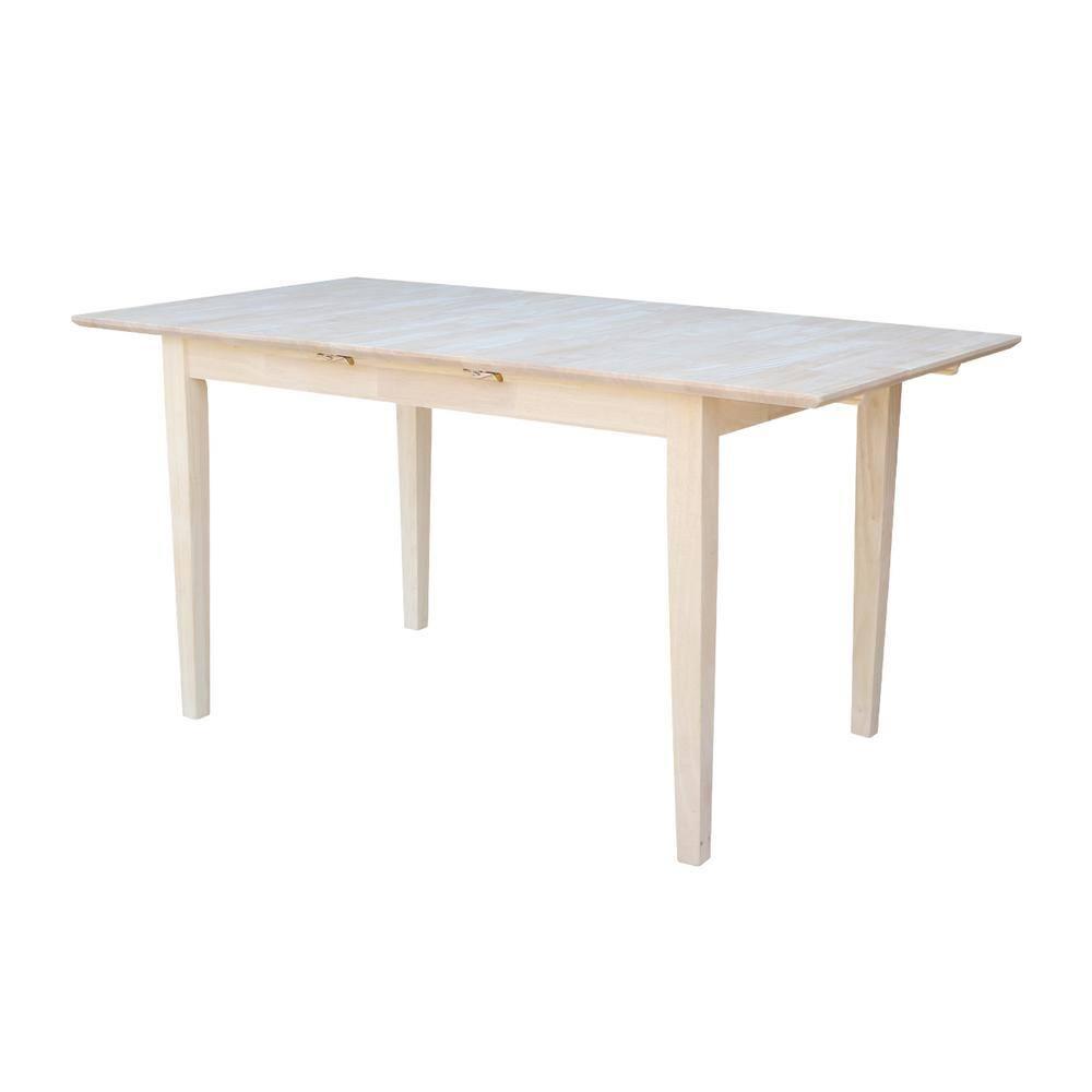 International Concepts Unfinished Rectangular Shaker Dining Table