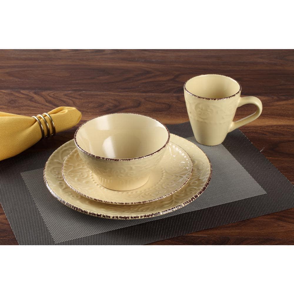 Lorren Home Trends Lorren 16 Piece Stoneware Dinnerware Set - Service for 4