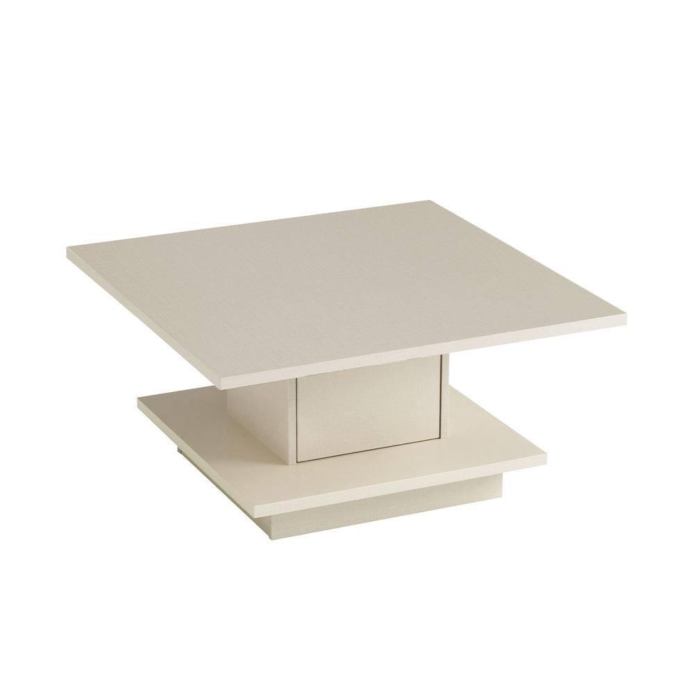 24/7 Shop At Home Traci 31" Square Coffee Table: Modern Design, Pedestal Base, MDF & Veneer