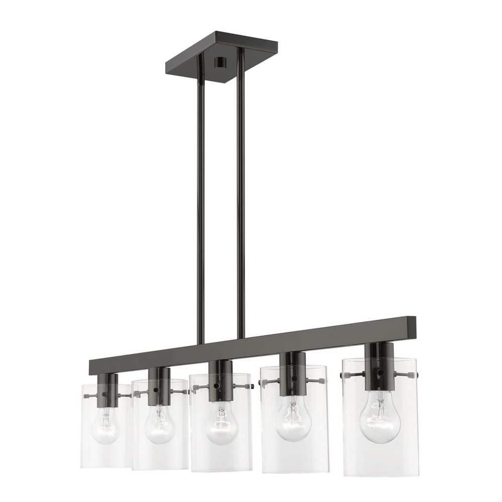 Livex Lighting Munich 5 - Light Chandelier in  Black Chrome