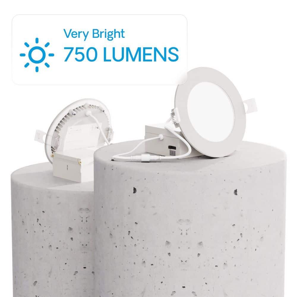 Infibrite IB-002-1-12W-HLW-24PK 6'' Tunable Color Temperature Dimmable Air-Tight IC Rated LED Canless Recessed Lighting Kit (Set of 24)
