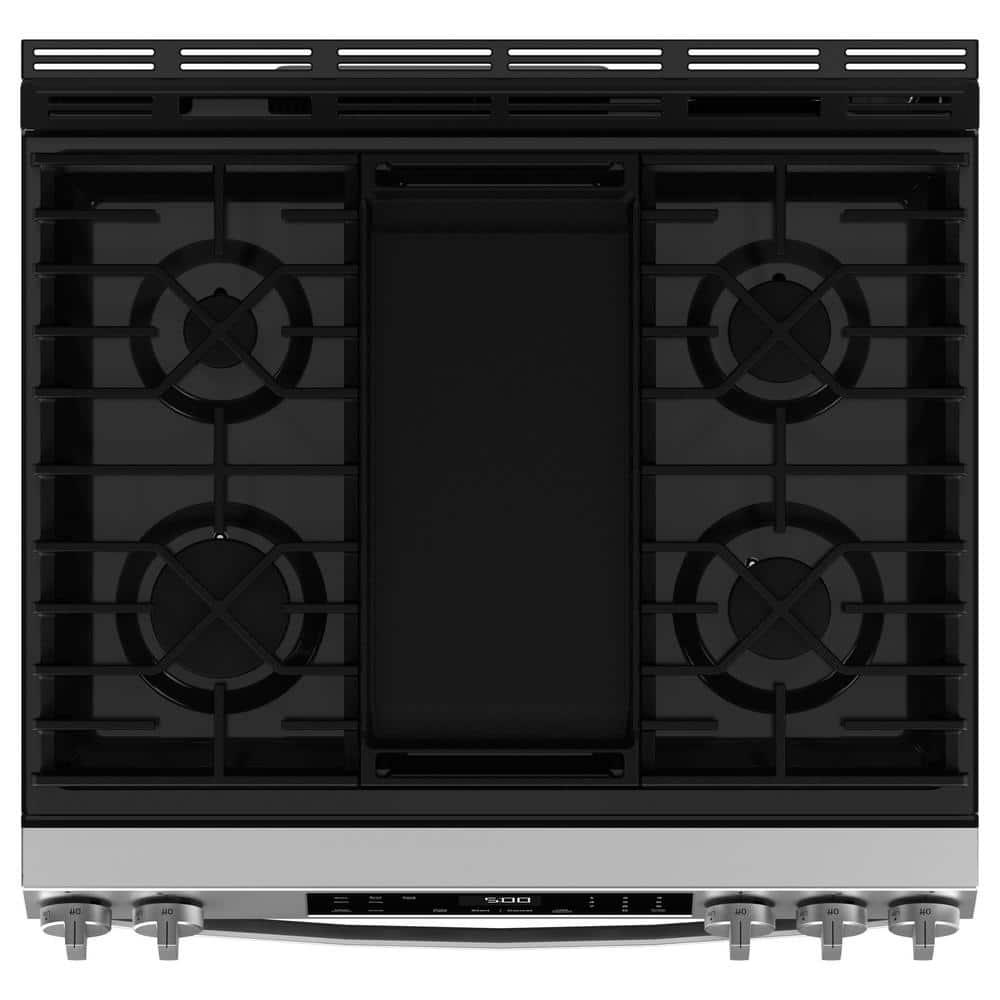 GE Appliances GE 30" Slide-In Front-Control Gas Range GGS500PVSS