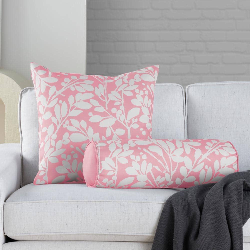 Waverly Leaf Storm 20" x 20" Coral Indoor/Outdoor Throw Pillow