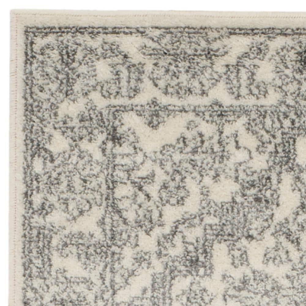 Adirondack ADR108 Power Loomed Runner Rug - Ivory/Silver - 2'6"x12' - Safavieh.