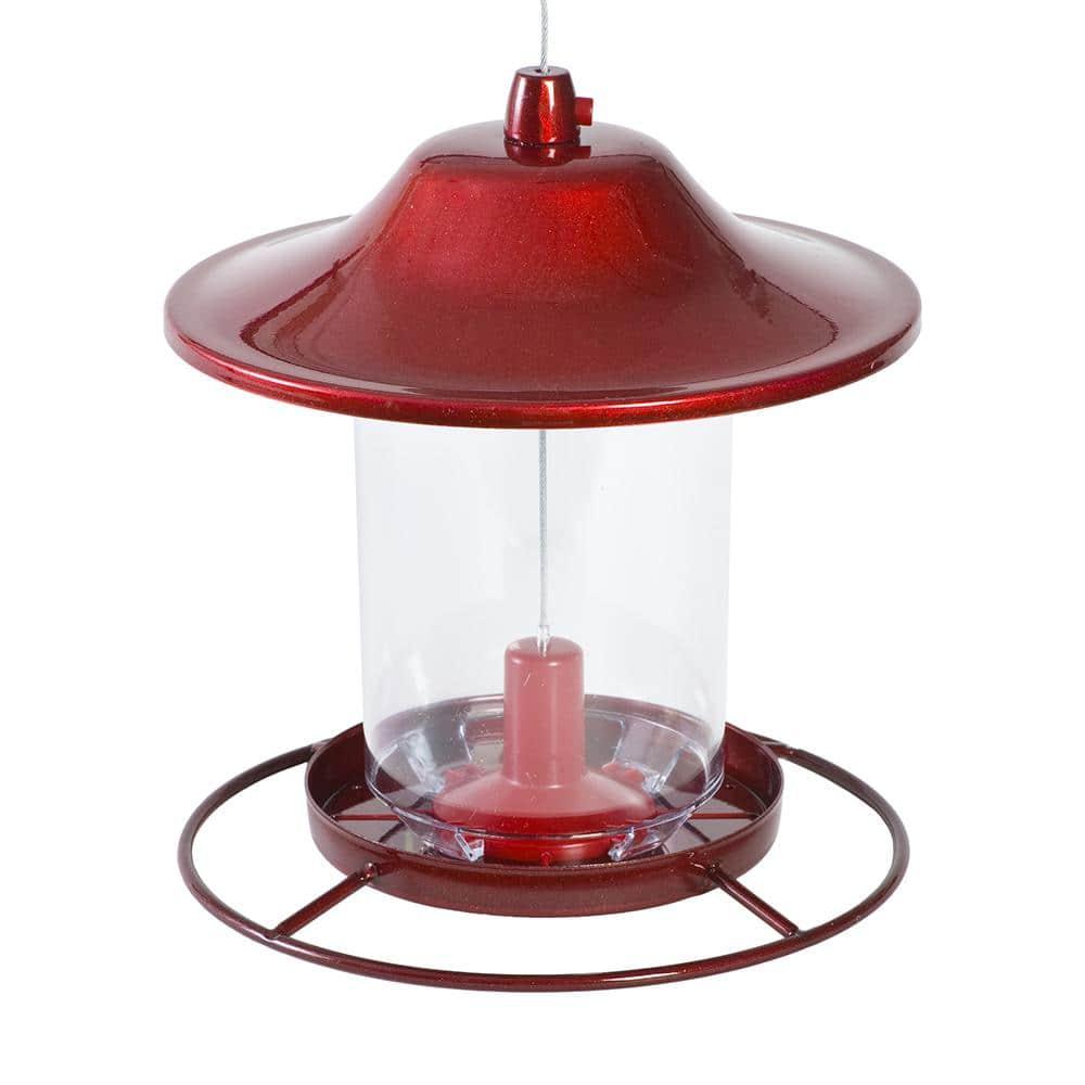 Perky-Pet Wild Bird 2 lb Metal/Plastic Panorama Bird Feeder 1 ports Model No 312R (Case of 2)