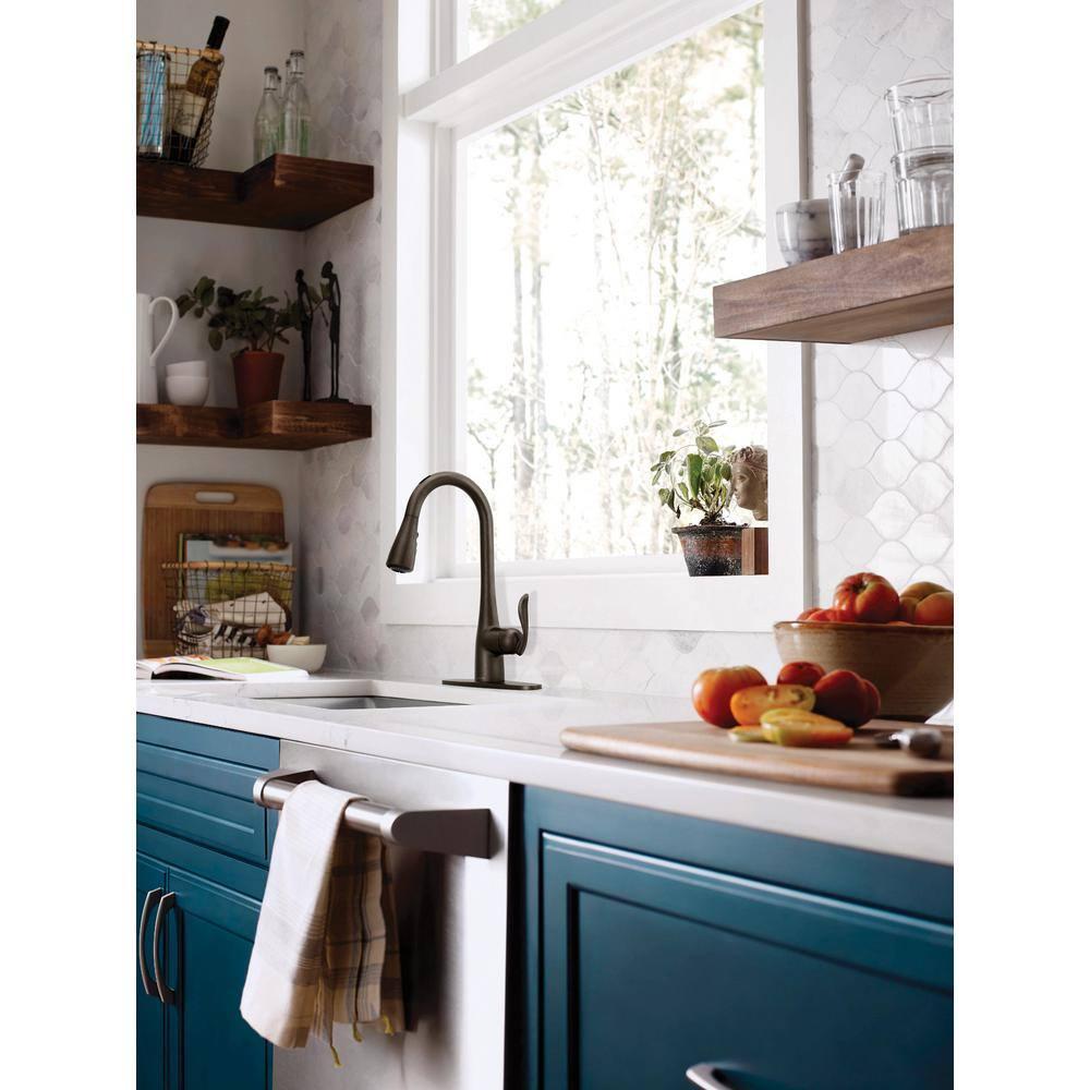 Moen Arbor One Handle High Arc Pulldown Bar Faucet with Reflex Technology