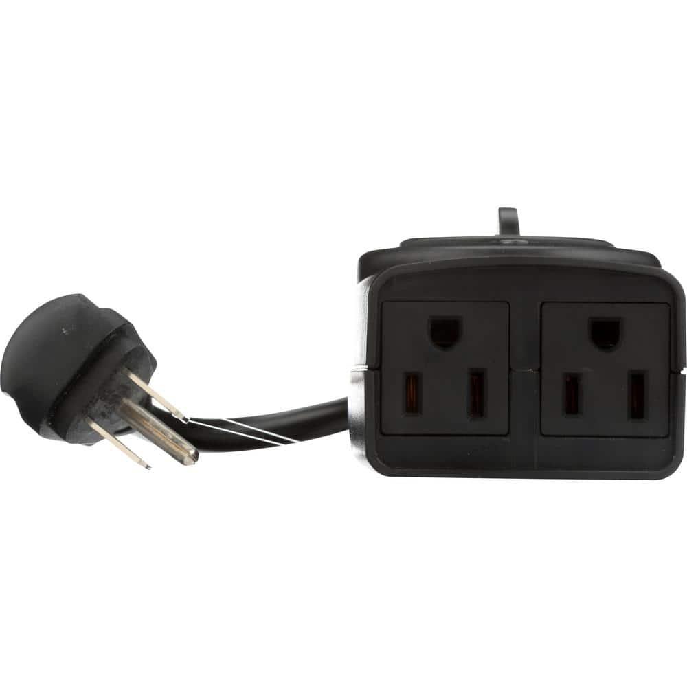 AmerTac TM14DOLB Outdoor Daily Photocell Timer 1-Outlet Self-Adjusting - Black