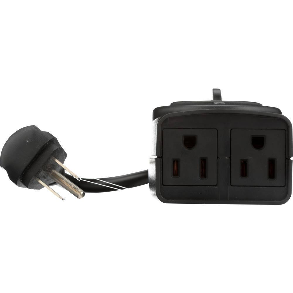 AmerTac TM14DOLB Outdoor Daily Photocell Timer 1-Outlet Self-Adjusting - Black