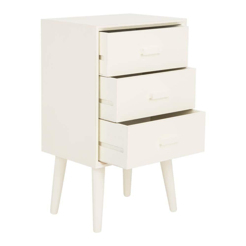 Pomona 3 Drawer Accent Table - CHS5700 - Vintage White - Safavieh