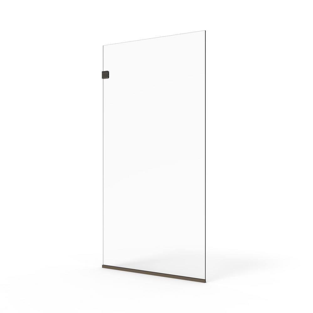 Fab Glass and Mirror MSD1-30-60OB Milan 30" W x 60" H Frameless Fixed Glass Panel