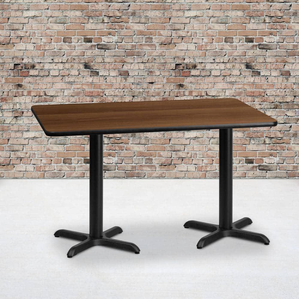Ebern Designs Jacobsen 30'' x 60'' Rectangular Laminate Table Top with 22'' x 22'' Table Height Bases