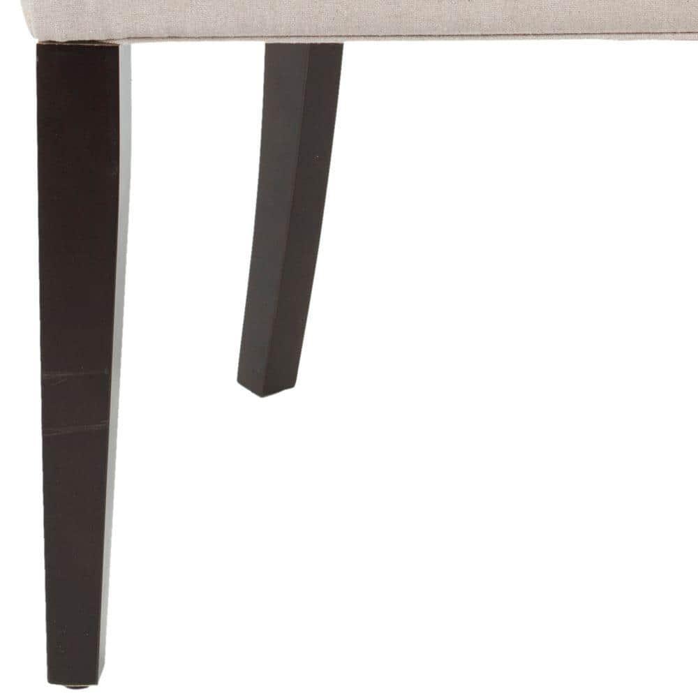 Abby 19''H Tufted Side Chairs (Set Of 2)  Silver Nail Heads - Taupe - Safavieh