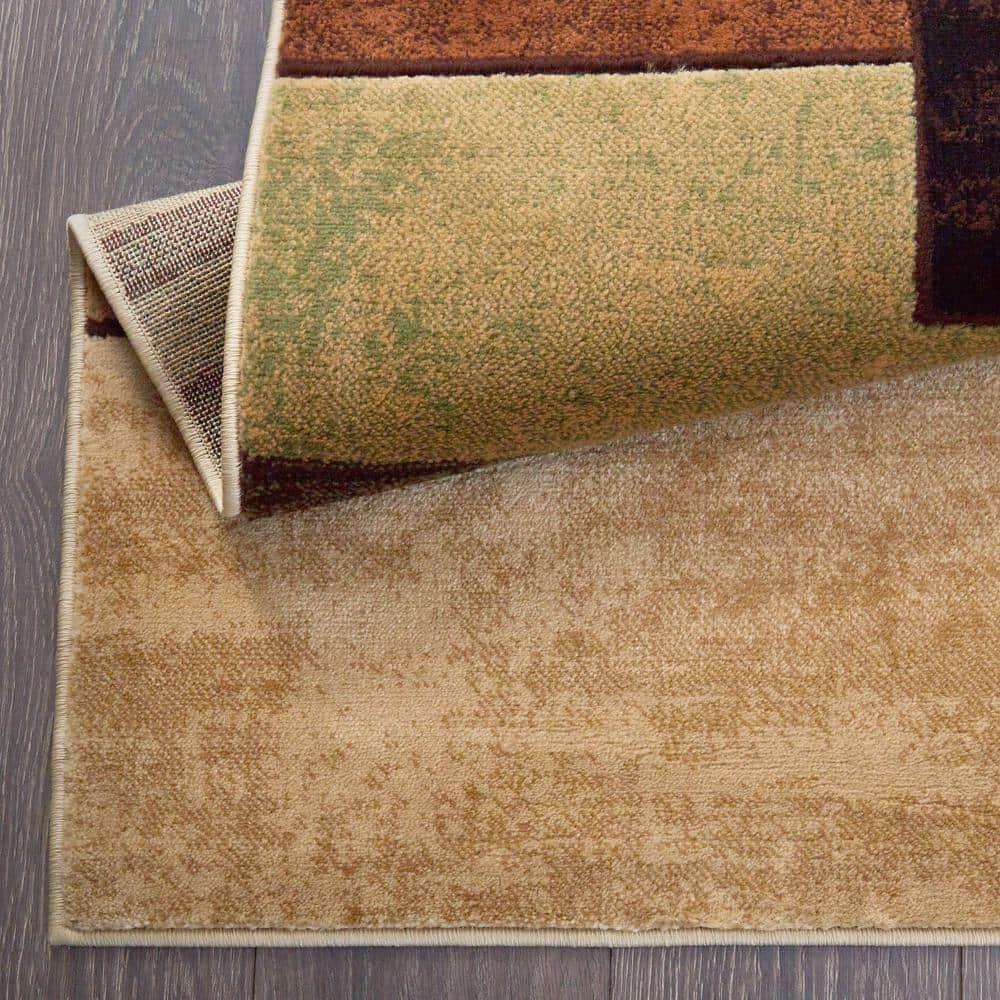 Home Dynamix Mason Contemporary Geometric Area Rug, Brown/Green, 7'10"x10'6"