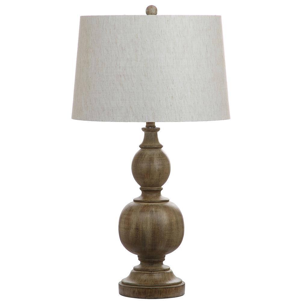 Safavieh Araceli 31.5 in. H Gourd Table Lamp, Brown, Set of 2