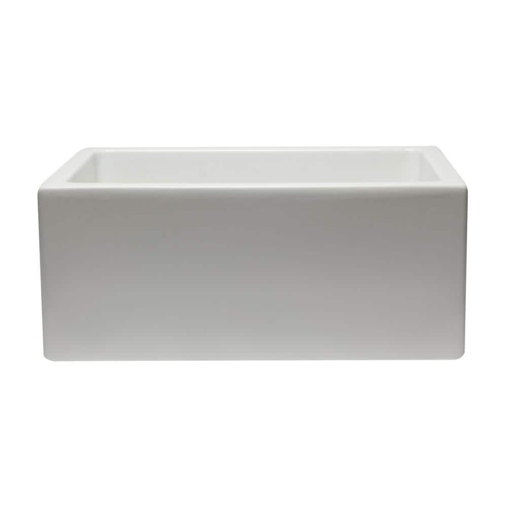 24'' L Flush Single Bowl Fireclay Kitchen Sink