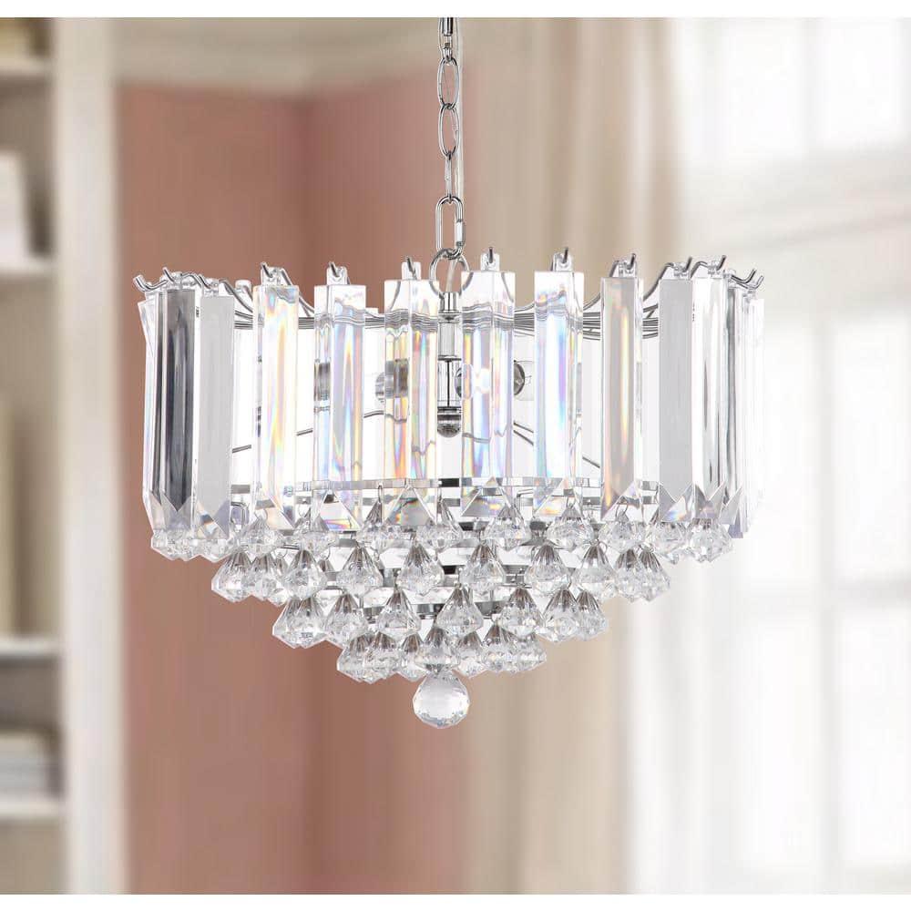 Hampton Pendant Lamp - LIT4490 - Clear/Chrome - Safavieh