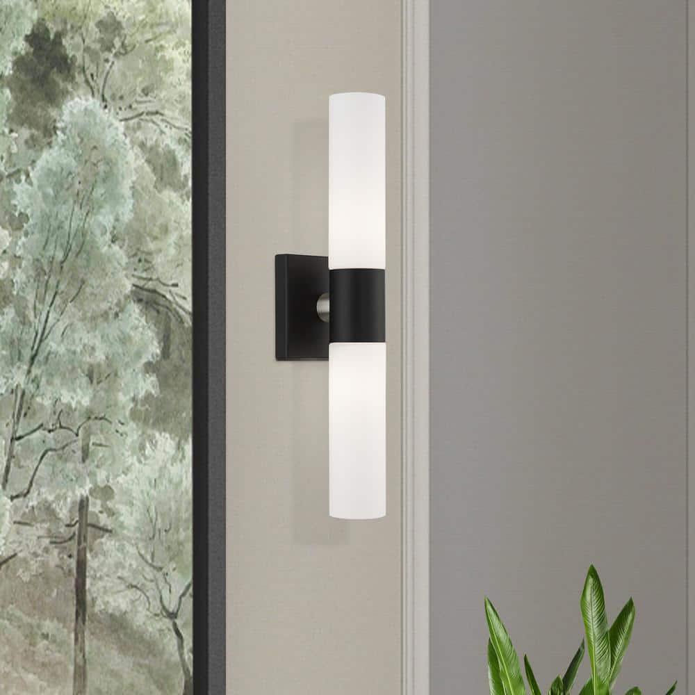 Livex Lighting Black ADA 2-Light Vanity Sconce
