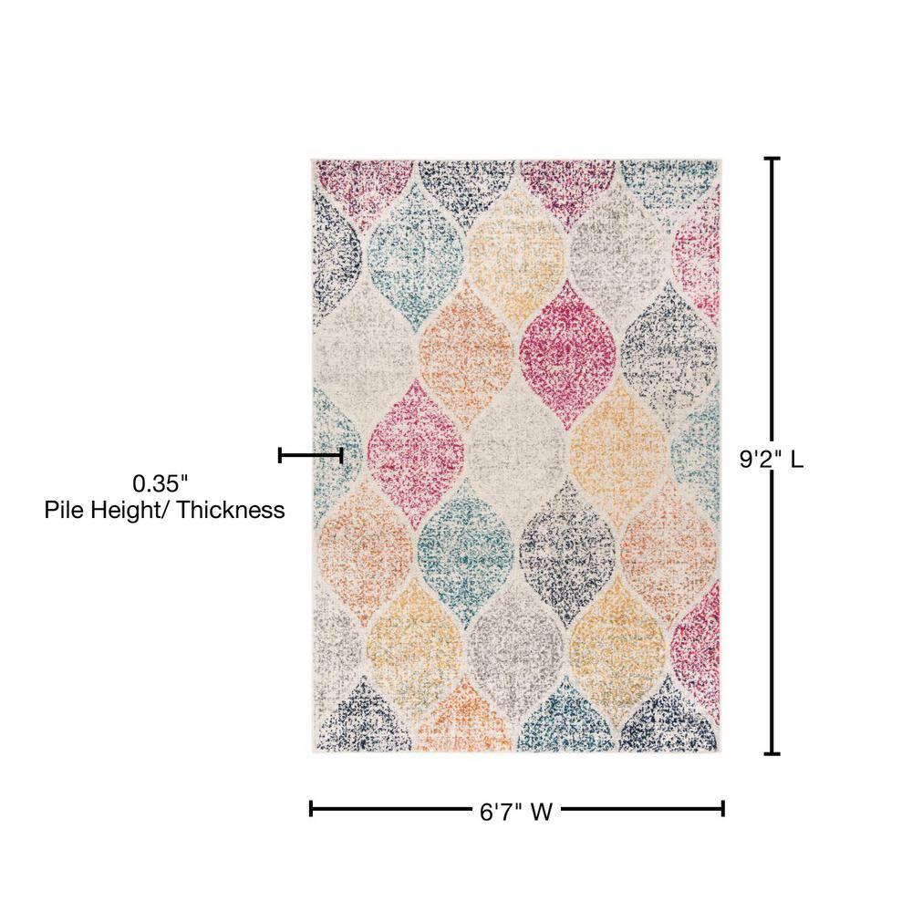 Madison MAD604 Power Loomed Indoor Area Rug - Creme/Yellow - 6'7"x9'2" - Safavieh