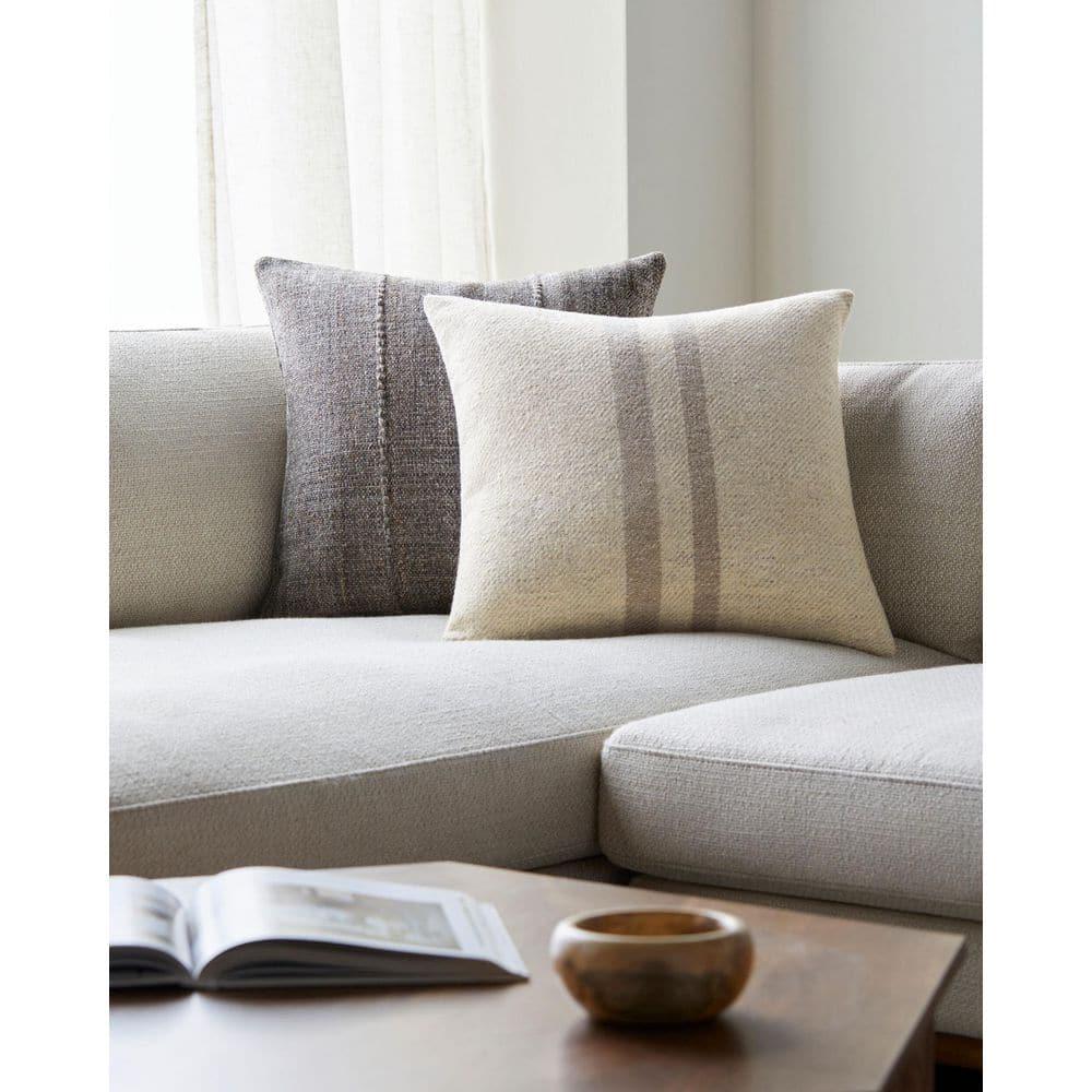 Becki Owens x Livabliss Becki Owens x Livabliss Brett Striped Wool Blend Reversible Throw Pillow