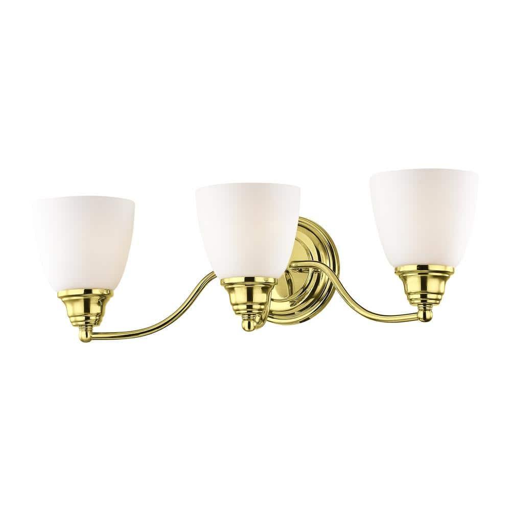 Livex Lighting Somerville 3 - Light Vanity in  Polished Brass