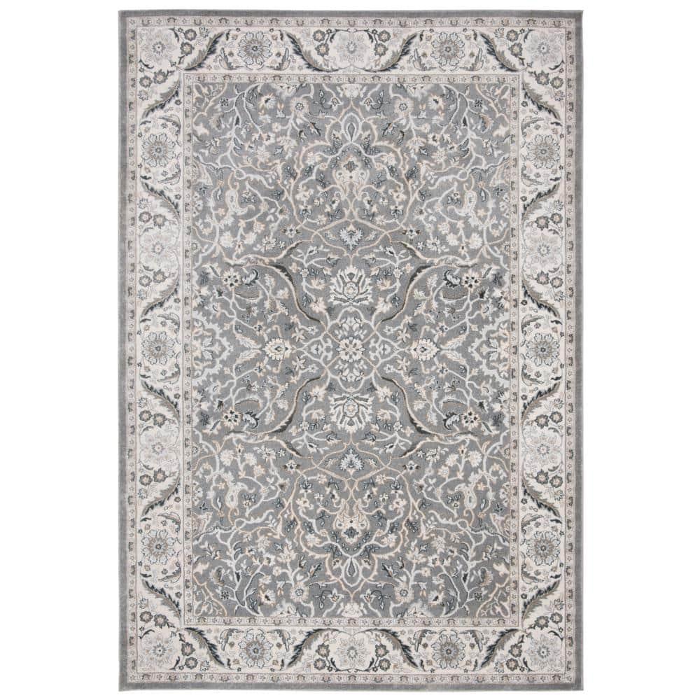 Isabella ISA912 Power Loomed Area Rug - Grey/Dark Grey - 4'x6' - Safavieh.