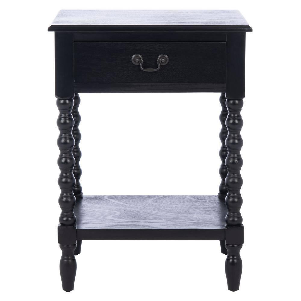 Dakota Fields Solid Wood Top End Table with Storage