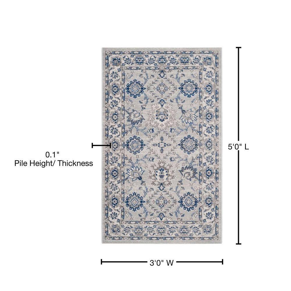 SAFAVIEH Artisan Cheshunt Oriental Area Rug, Silver/Ivory, 3' x 5'