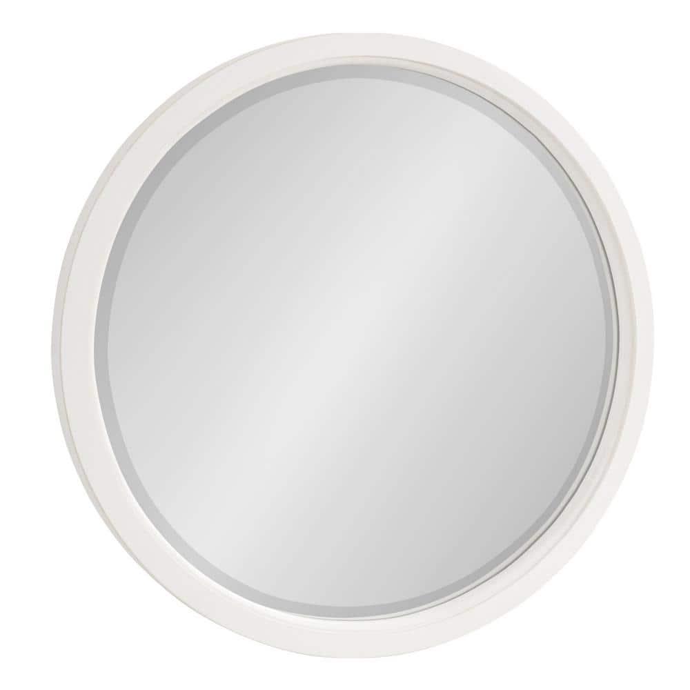 18&#34; x 18&#34; Hogan Round Framed Decorative Wall Mirror White - Kate &#38; Laurel All Things Decor