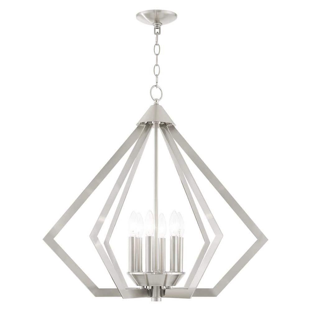 Livex Lighting Prism 6 - Light Chandelier in  Brushed Nickel