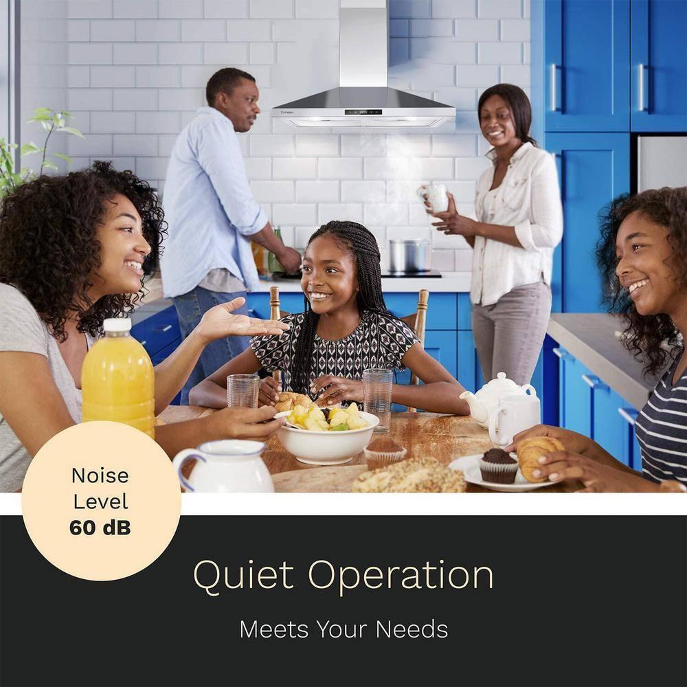 Wall Mount Range Hood 30 inch Stainless Steel Stove Hood Ducted Ductless Vent Hood Touch Control Hood