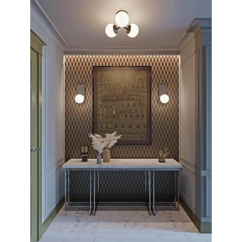 AFX Metropolitan 15" LED Semi-Flush Black