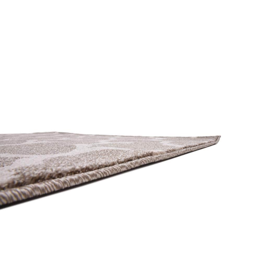 Unique Loom 4' 1 x 6' 1 Trellis Philadelphia Light Brown Area Rug