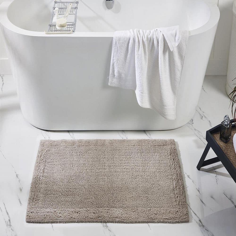 Better Trends Edge 100% Cotton Tufted Reversible Bath Rug 24" x 40" Rectangle - Beige