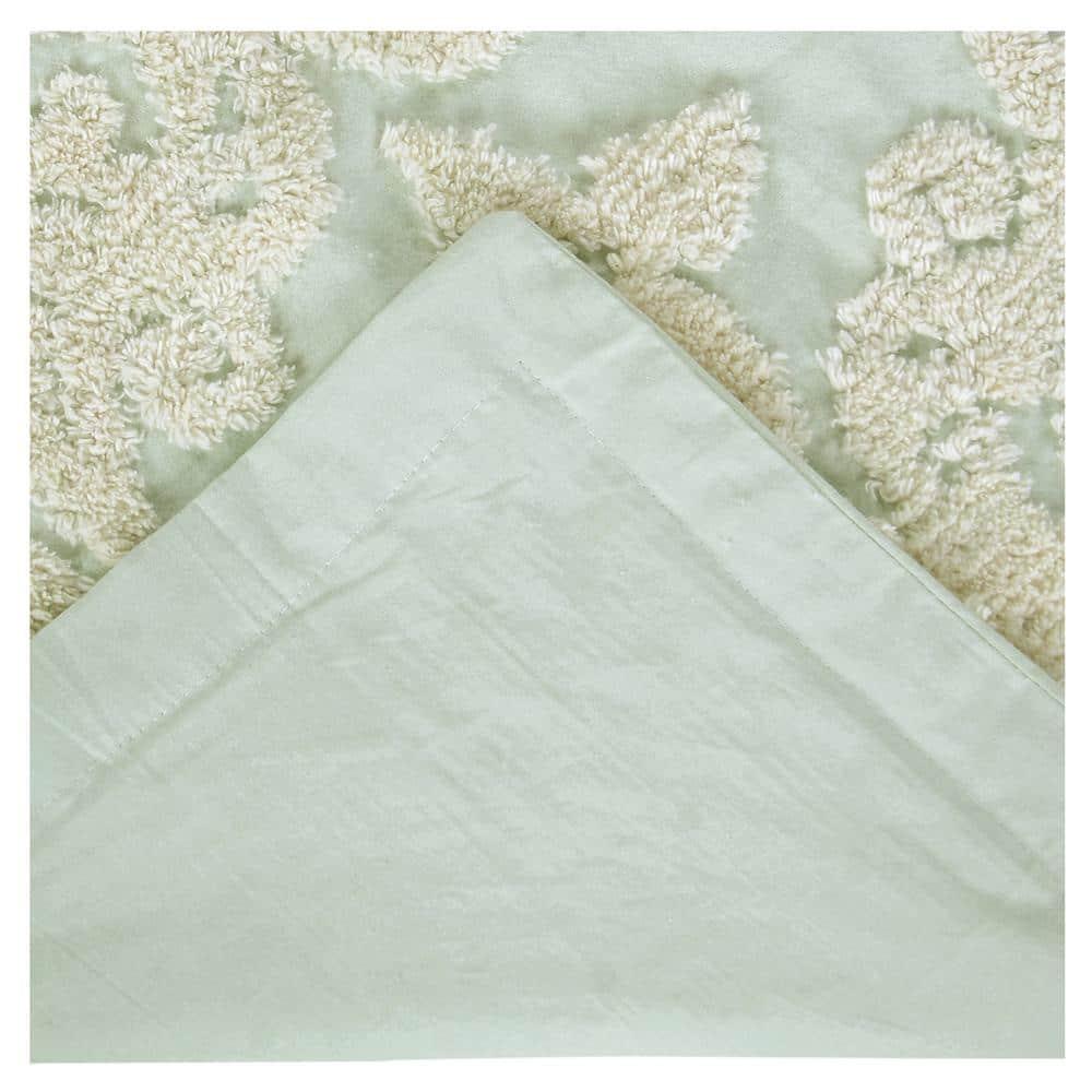 Set of 3 King Florence Collection 100% Cotton Tufted Unique Luxurious Medallion Design Bedspread Sage - Better Trends