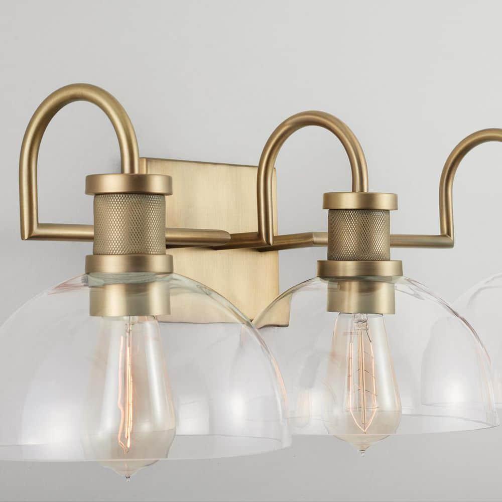 Capital Lighting Cassidy 3 - Light Vanity in  Aged Brass