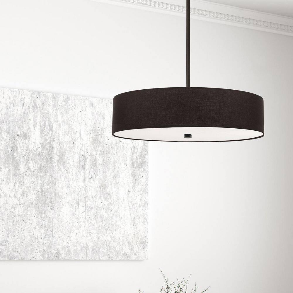 Dainolite - Everly - 4 Light Pendant-Matte Black Finish-Black  Shade Color -