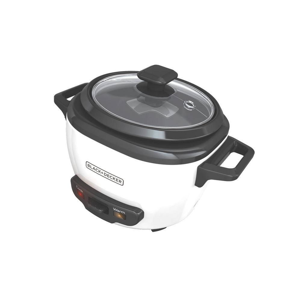 BLACK+DECKER BLACK+DECKER, Rice Cooker, Uncooked Rice, Steaming Basket, Removable Non-Stick Bowl, One Touch