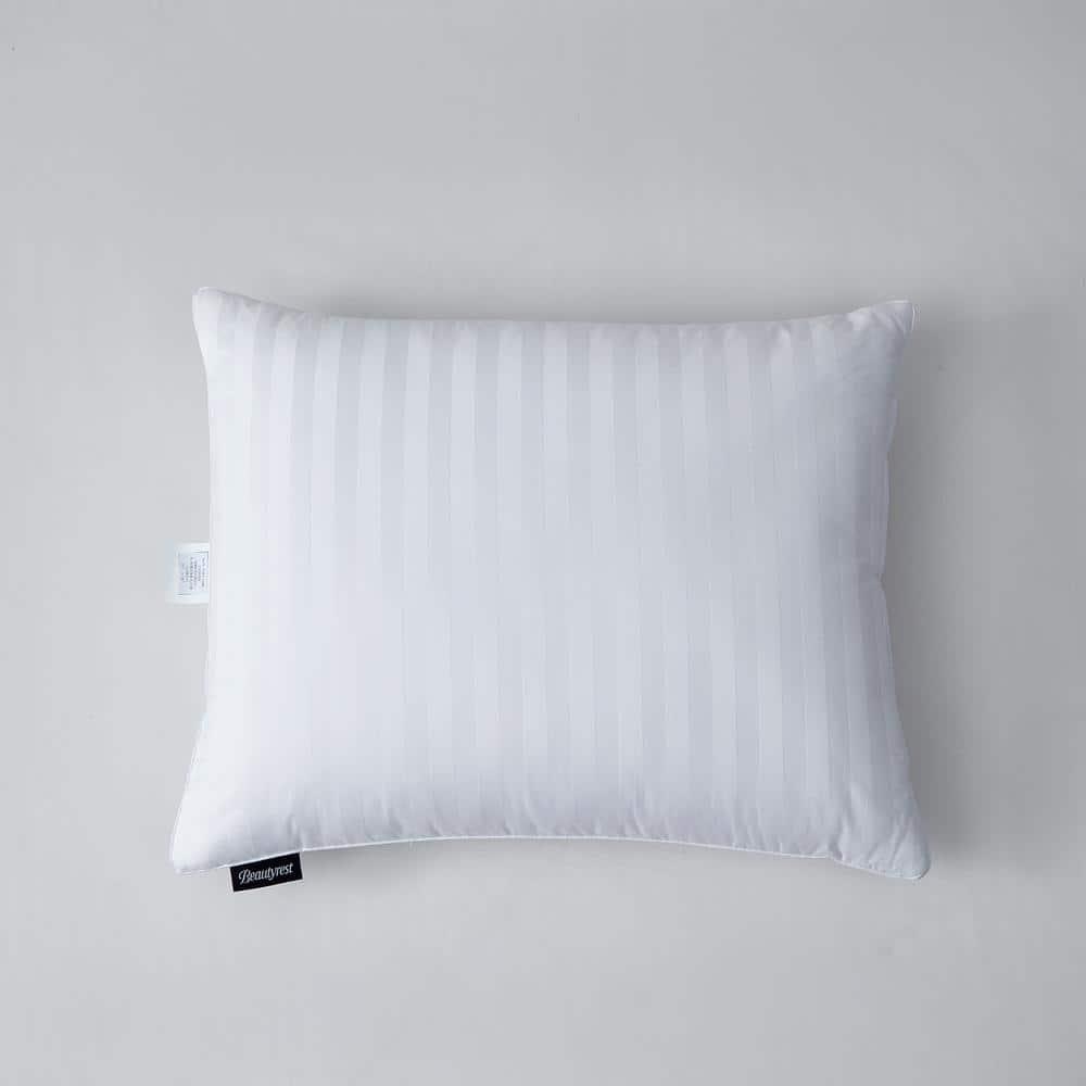 Beautyrest Beautyrest Damask Strip US Grown Cotton Softy-Around Goose Feather/Down Pillow (2PK) - Medium Firm (Set of 2)