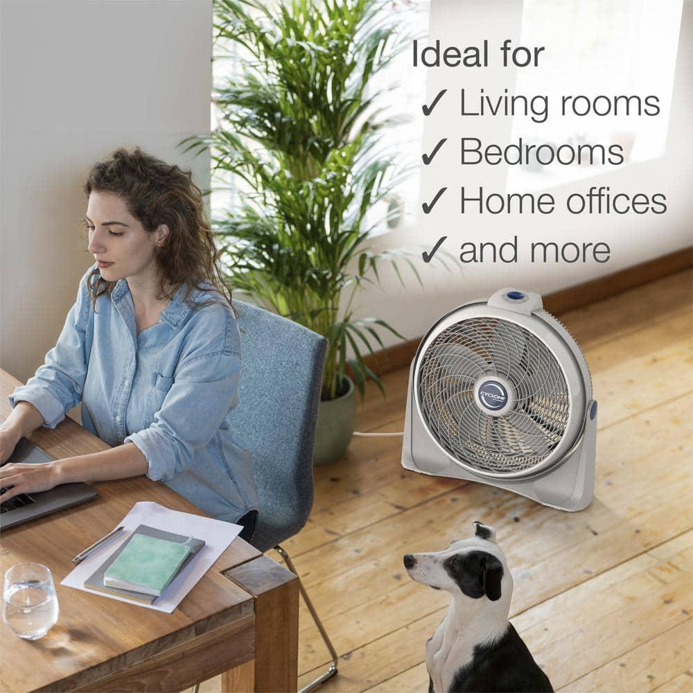 Lasko Lasko 20 Inch Cyclone Portable Full-Tilt Floor Or Wall Mount Pivoting Fan, White