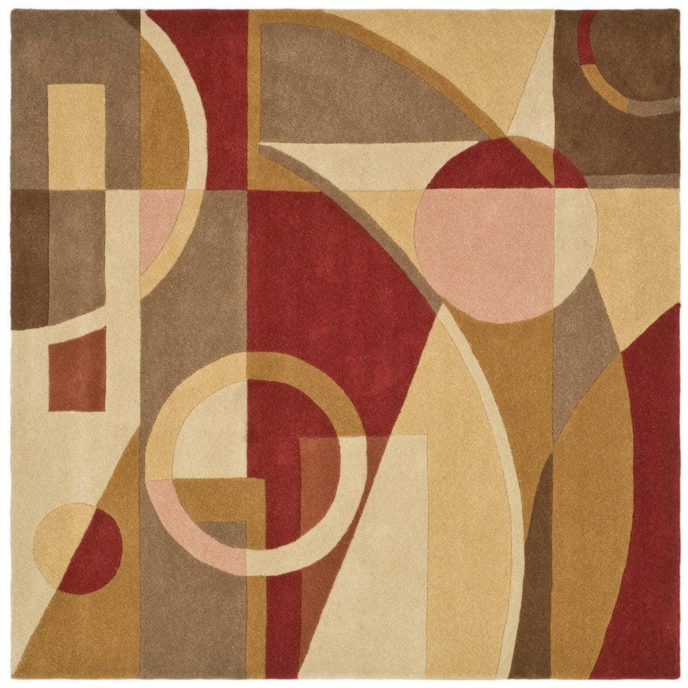 Rodeo Drive RD845 Hand Tufted Area Rug - Beige/Multi - 4'x4' - Safavieh.