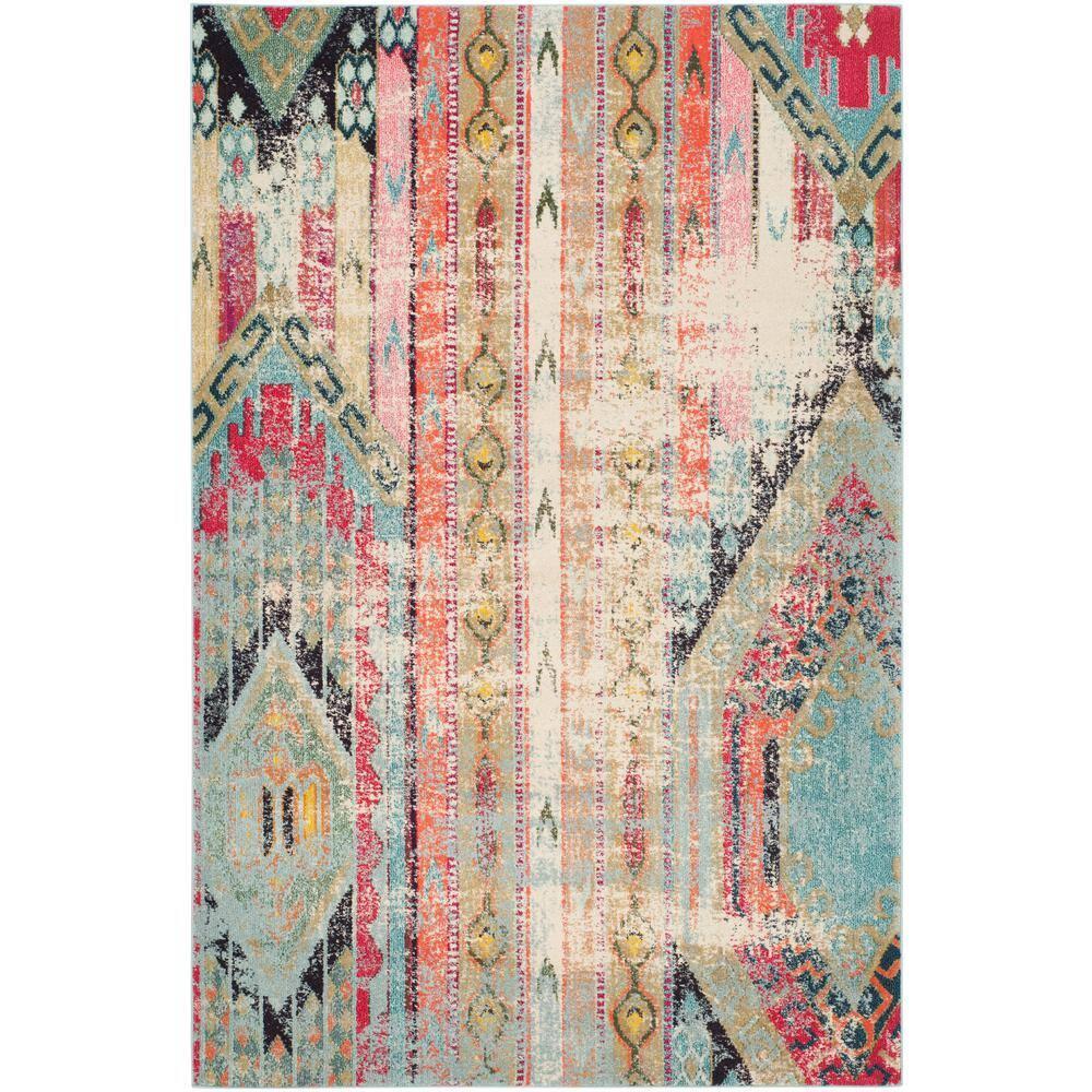 Monaco MNC222 Power Loomed Indoor Area Rug - Multi - 5'1"x7'7" - Safavieh.