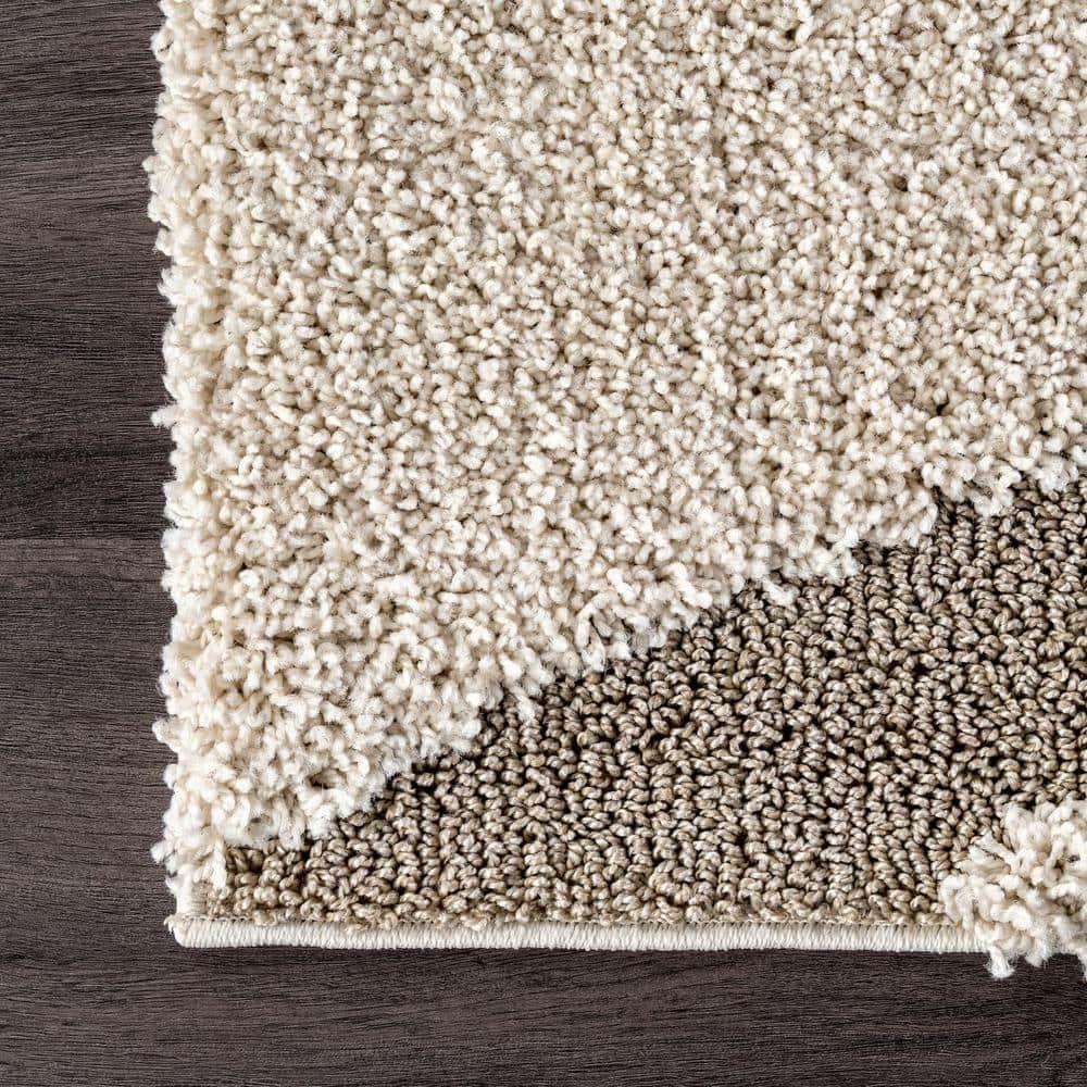 nuLOOM Carolyn Modern Shag Area Rug, 9' 2" x 12', Cream