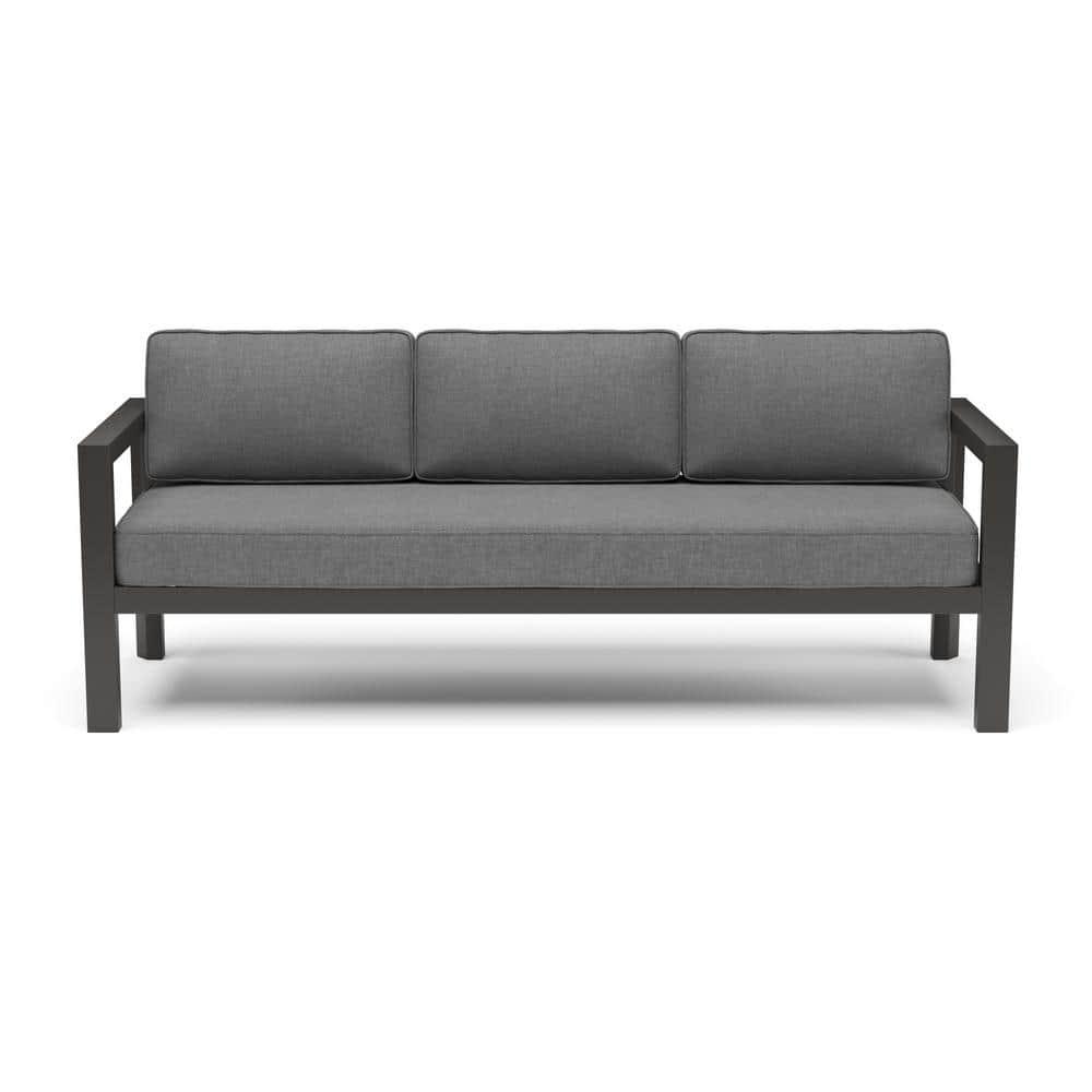 Homestyles Grayton Gray Aluminum Outdoor Aluminum Sofa