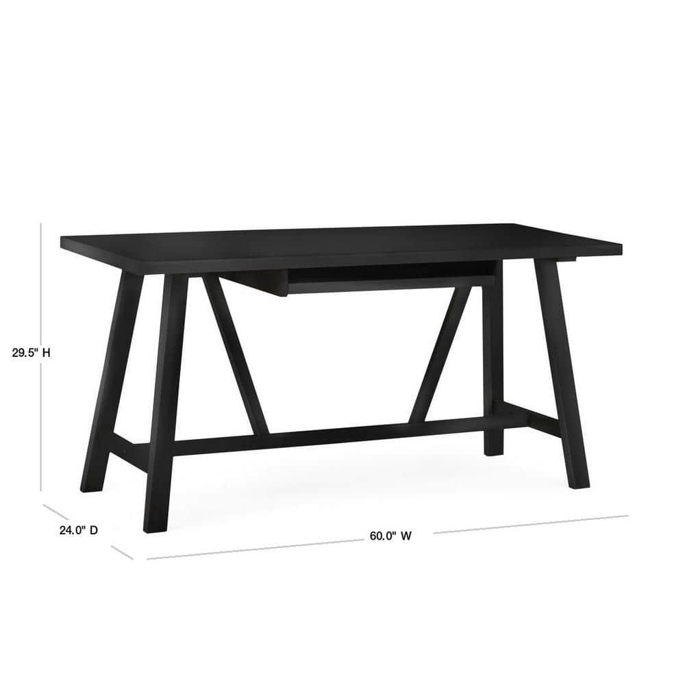 Simpli Home Dylan Solid Wood Writing Desk